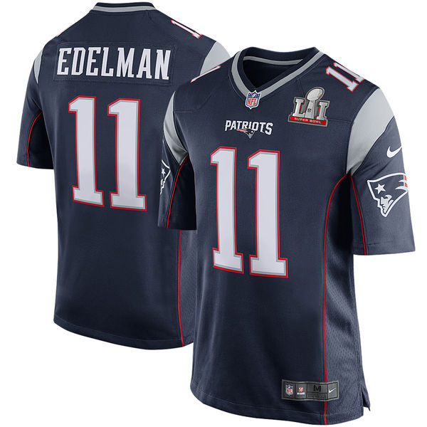 Julian Edelman New England Patriots Nike Super Bowl LI Bound Game Jersey - Navy